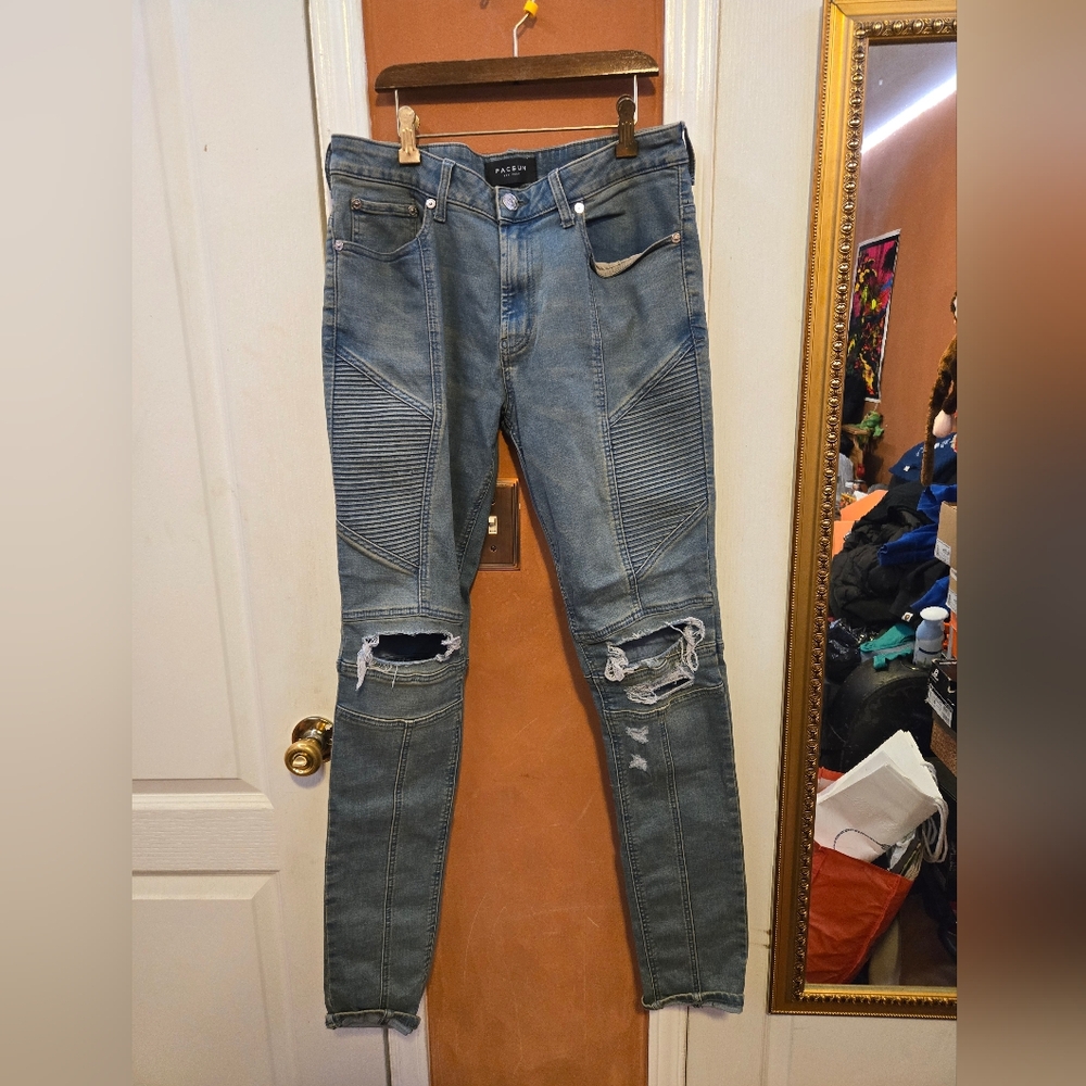 Pacsun Biker Stacked Skinny Jeans